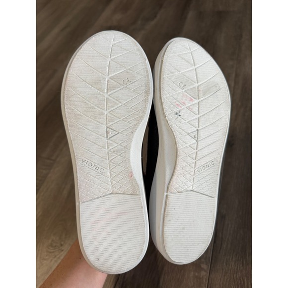 Vionic Beach Manzanita Black Canvas Slip On Sneakers Womens 7.5 Wide Orthopedic - Picture 7 of 7